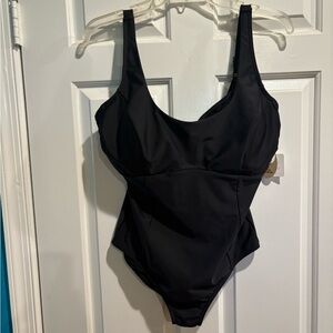 Prana  one piece swimsuit extra bra support black L 38DD new with tags New